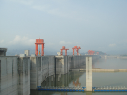 The back-side of the Three Gorges Dam