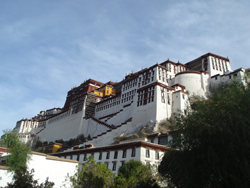 Façade of the Potala Place in Lhasa, Tibet