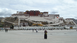 Panoramic view of the Potala Palace seen from the Square opposite