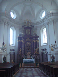 Interior of St Sebastiankirche, Salzburg