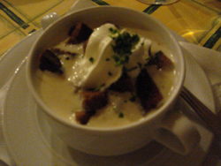 Garlic soup at the historic Melker Stiftkeller in Vienna