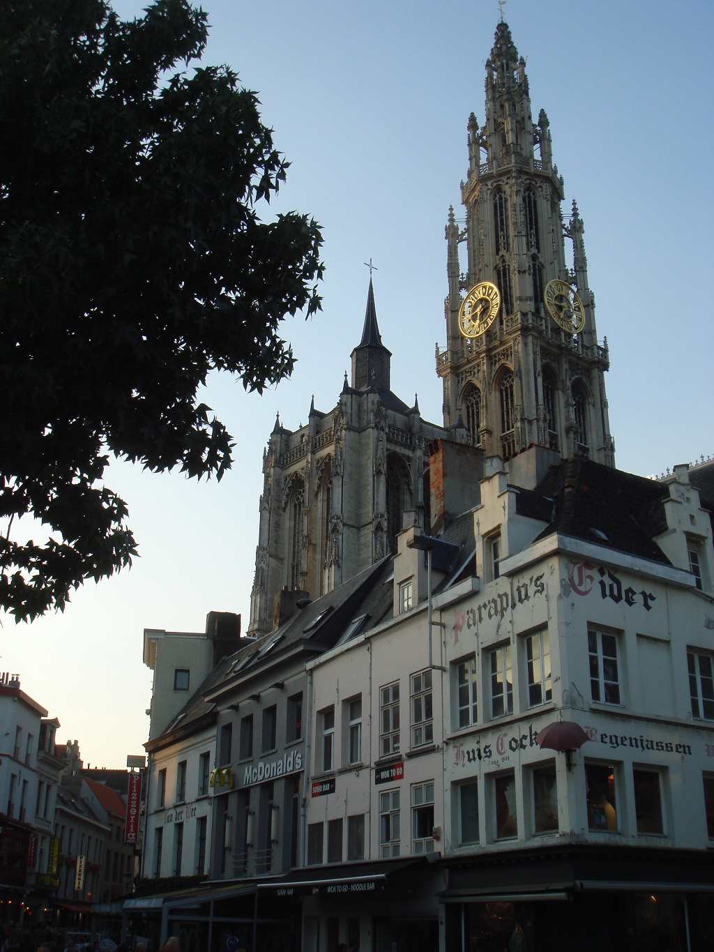 View of the Cathedral from Groenplaats