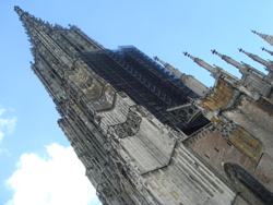 Spire of the Münster of Ulm in Baden Wuerttenburg, Germany