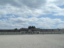 Museum building at the Dachau Concentration Camp near Münich, Bavaria