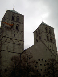 Fa&ccedil;ade of the M&uuml;nster Cathedral - the Cathedral of St Paul, North-Rhine Westphalia, Germany
