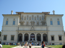 View of the exterior of the Villa Borghese