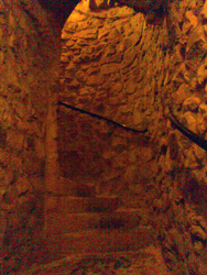 Stairs inside the Bock Casemates in Luxembourg