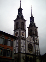 Reformed church of Glarus in the Neo-Romanesque example of simplicity.
