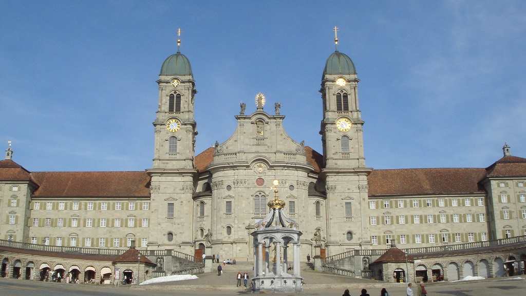 Façade of the Benedictine Monastry in Einsiedeln