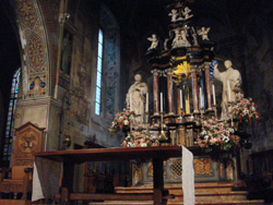 Alter in the Cathedral of San Lorenzo in Lugano, Ticino, Switzerland