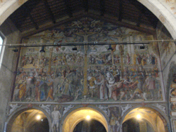 Masterpiece of Renaissance artwork at the Chiesa di Santa Maria degli Angioli in Lugano, Switzerland