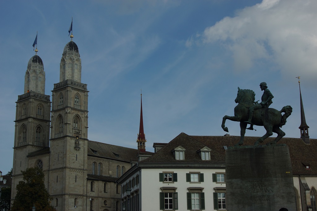 The twin spires of Zürichs Grossmünster