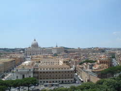 View of Basilica San Pietro from Castel sant'Angello