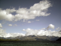View over Lake Wanaka from the waterfront in Wanaka