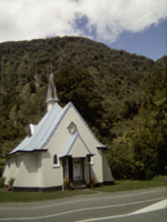 Church of Our Lady of The Alps in the Franz Josef Township, West Coast of South Island New Zealand
