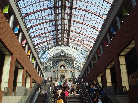 Antwerp - interior of the train station