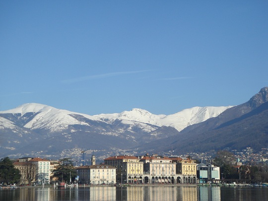 Lugano - The waterfront promenade at Lake Lugano