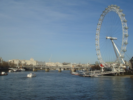 London - view of the Thames and the London Eye