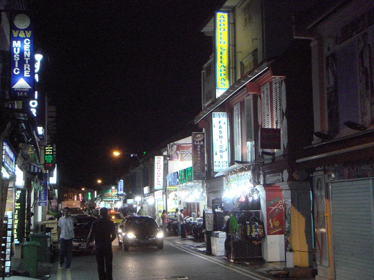 Singapore - signs of Little India by night