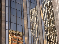 Wellington - reflections in the windows of the Intercontinental Hotel