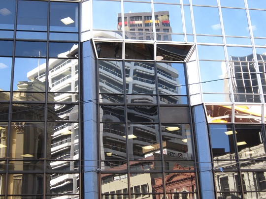 Wellington - reflections in buildings