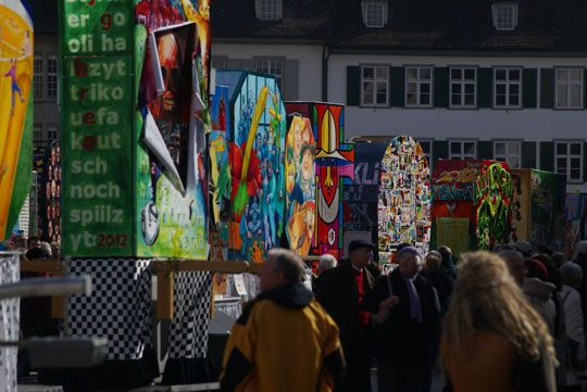 Basel Fasnacht - display of Fasnacht lanterns