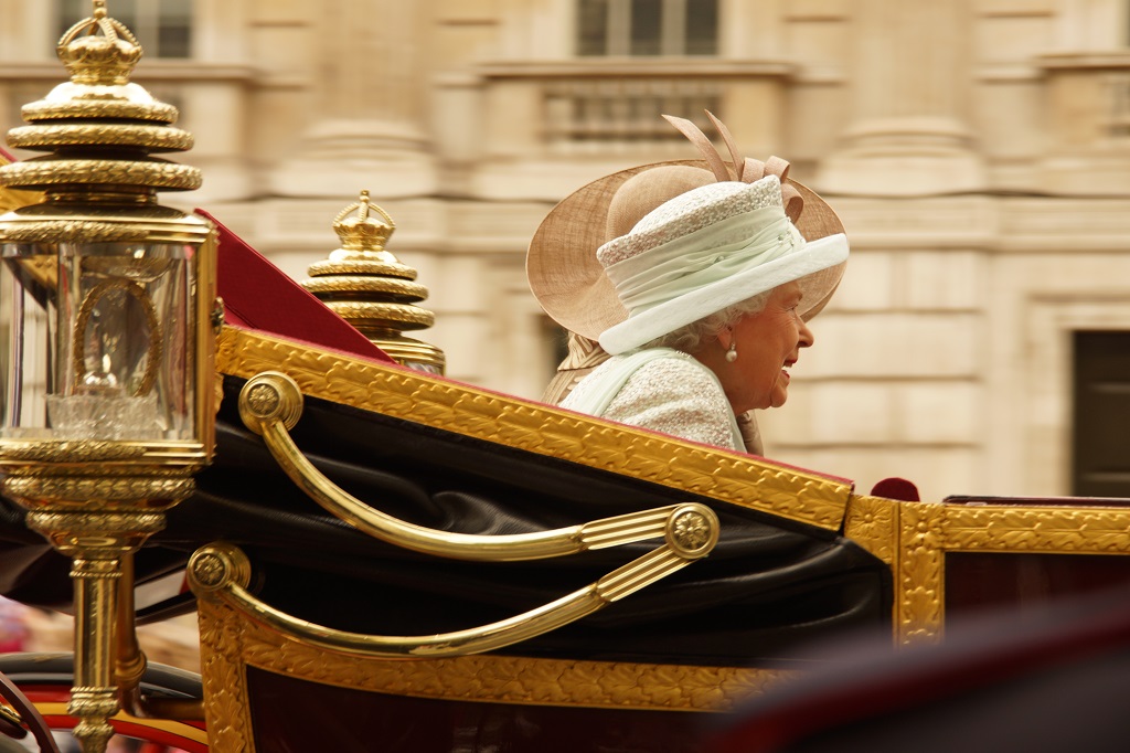 London - Queen Elizabeth II at the  Diamond Jubilee carriage procession