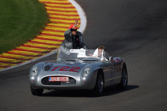 Spa Francorchamps - Jenson Button at the Belgian Grand Prix drivers parade