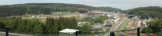 Spa Francorchamps - the view from Eau Rouge